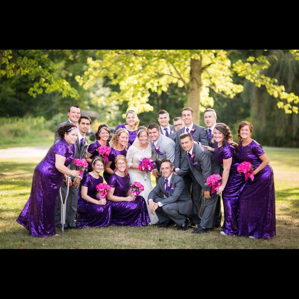 Purple Sequin Gown